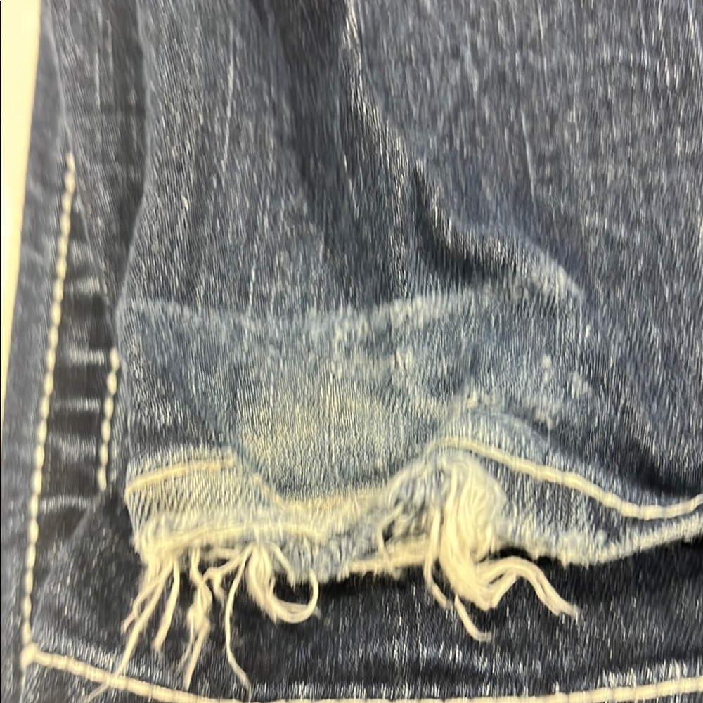 Big Star Blue Straight Leg Jeans with Faded Whiskering - Picture 9 of 9